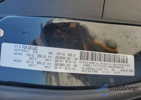 2018 Chrysler Pacifica Touring L Plus z USA, uszkodzony, nr VIN 2C4RC1EG5JR236323